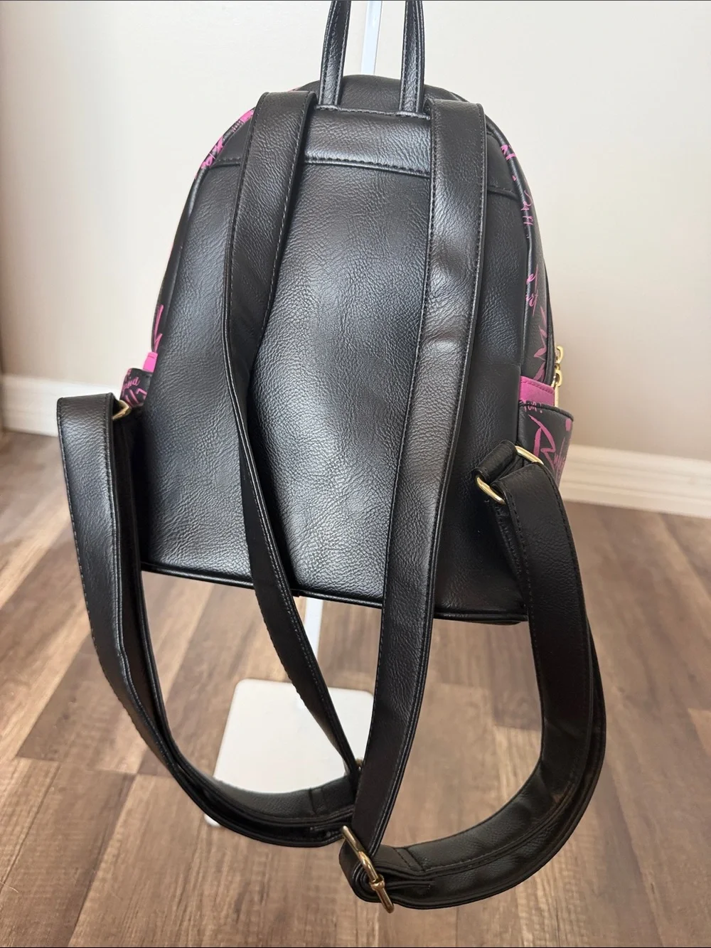 Disney Pink and Black Mini Backpack — Loungefly Style